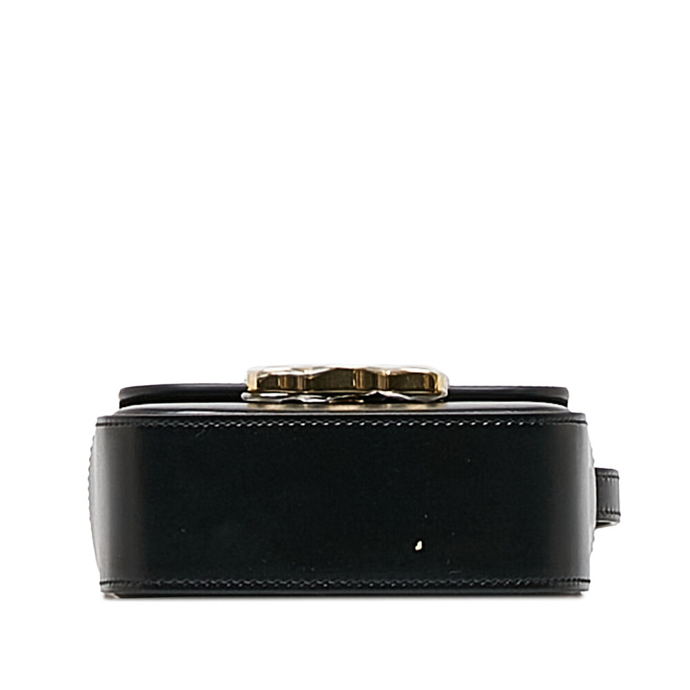 Auth Celine Mini Triomphe Black Calf #146749C15B - Picture 4 of 10